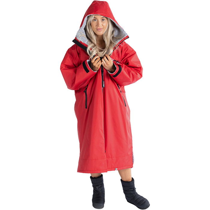 2023 Dryrobe Advance Langarmshirt Wechsel Robe DR100L - Red / Grau